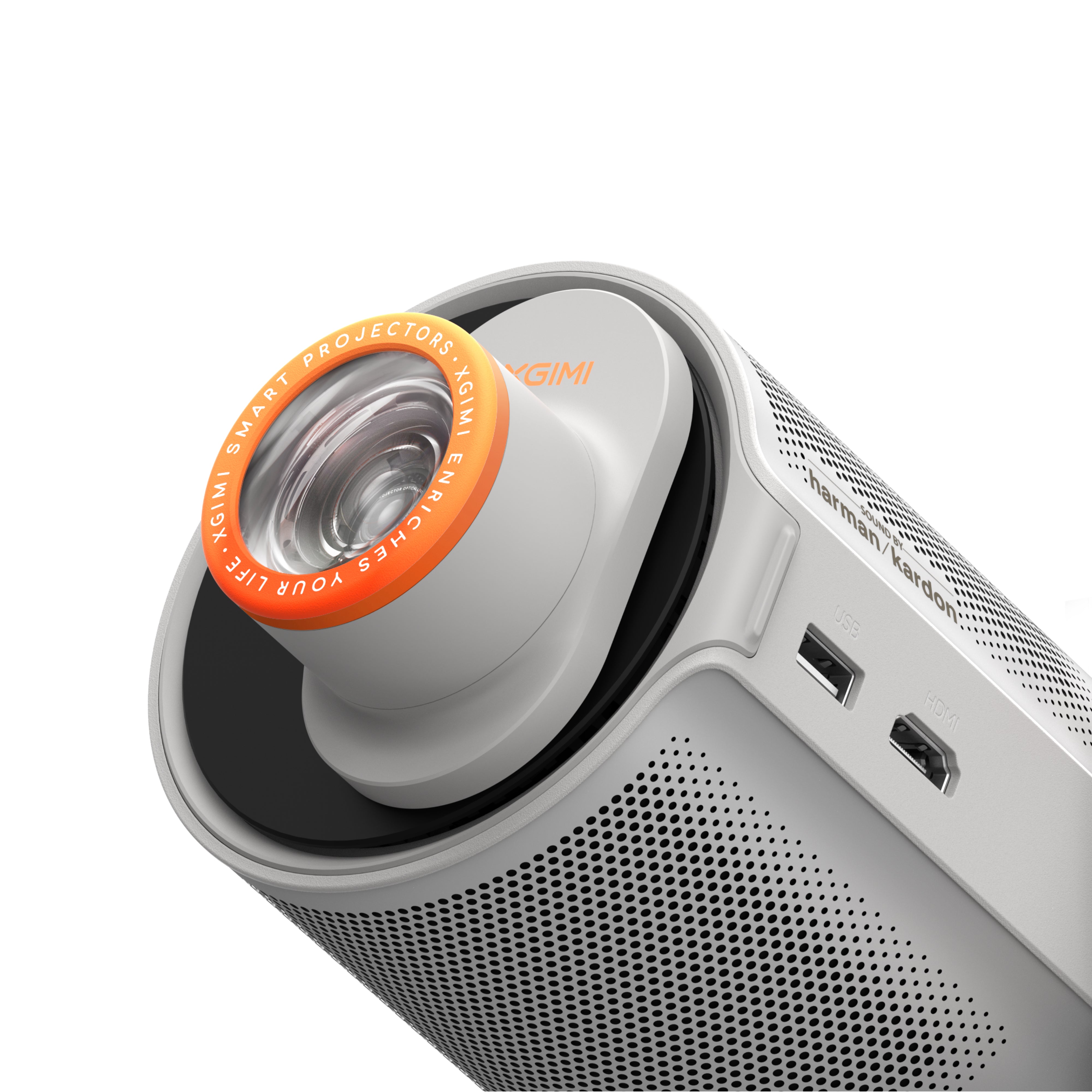 XGIMI MoGo 4 portable projector with rechargeable battery​ is packed with a " Sunset " magnetic creative filter for a dreamy and romantic atmosphere.